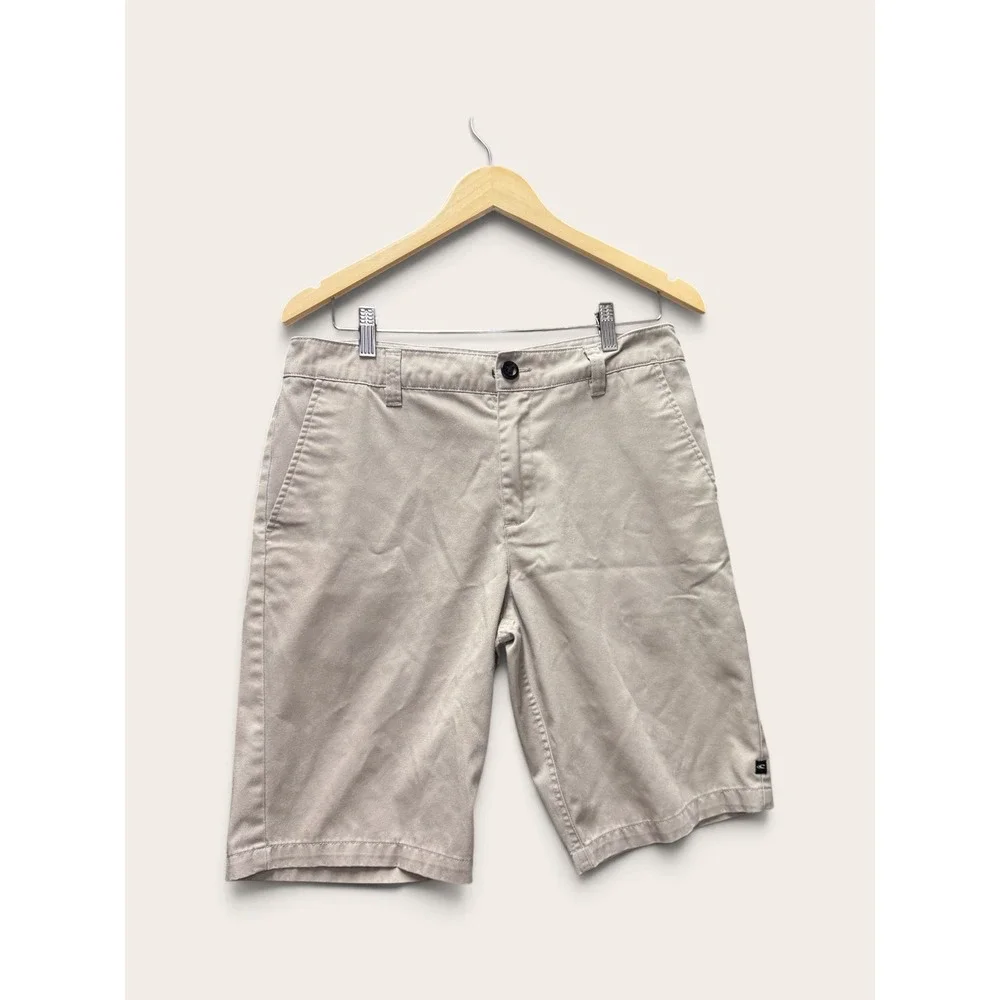 ONeill Mens Relaxed Fit Chino Shorts Khaki Tan Cotton Twill Size 31
